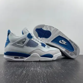 Nike Air Jordan 4 白色皇家蓝篮球鞋