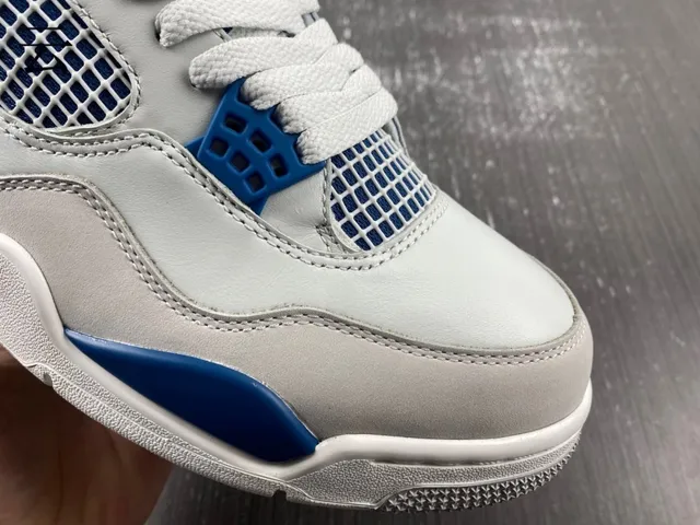 Nike Air Jordan 4 White Royal Blue Basketball Shoes 5