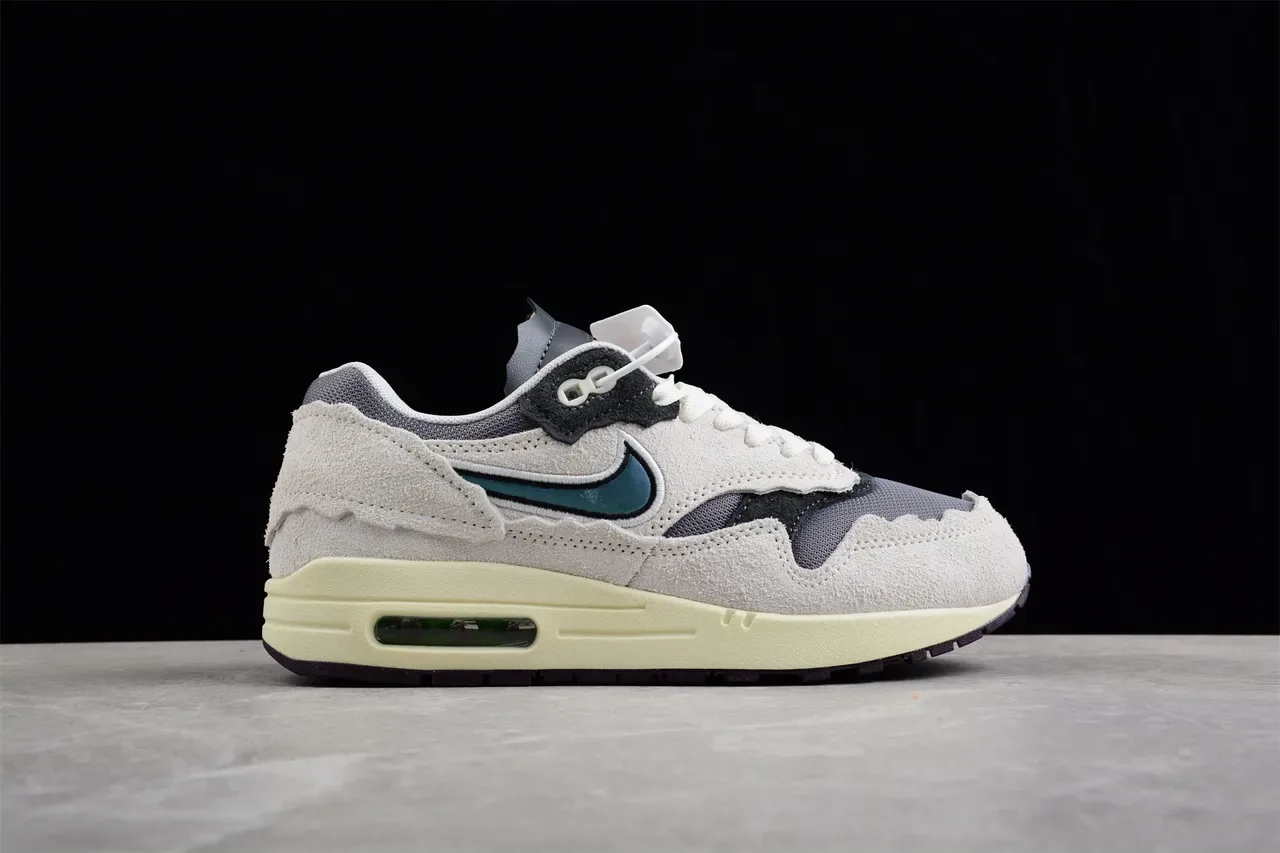 Nike Air Max 1 Off-White e Cinza Tênis Lifestyle 15