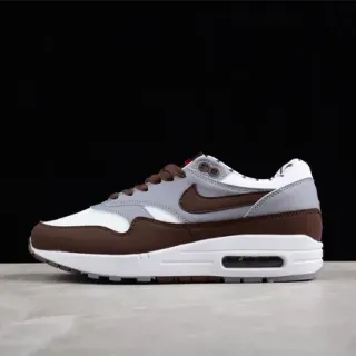 Nike Air Max 1 أبيض رمادي بني حذاء أسلوب حياة