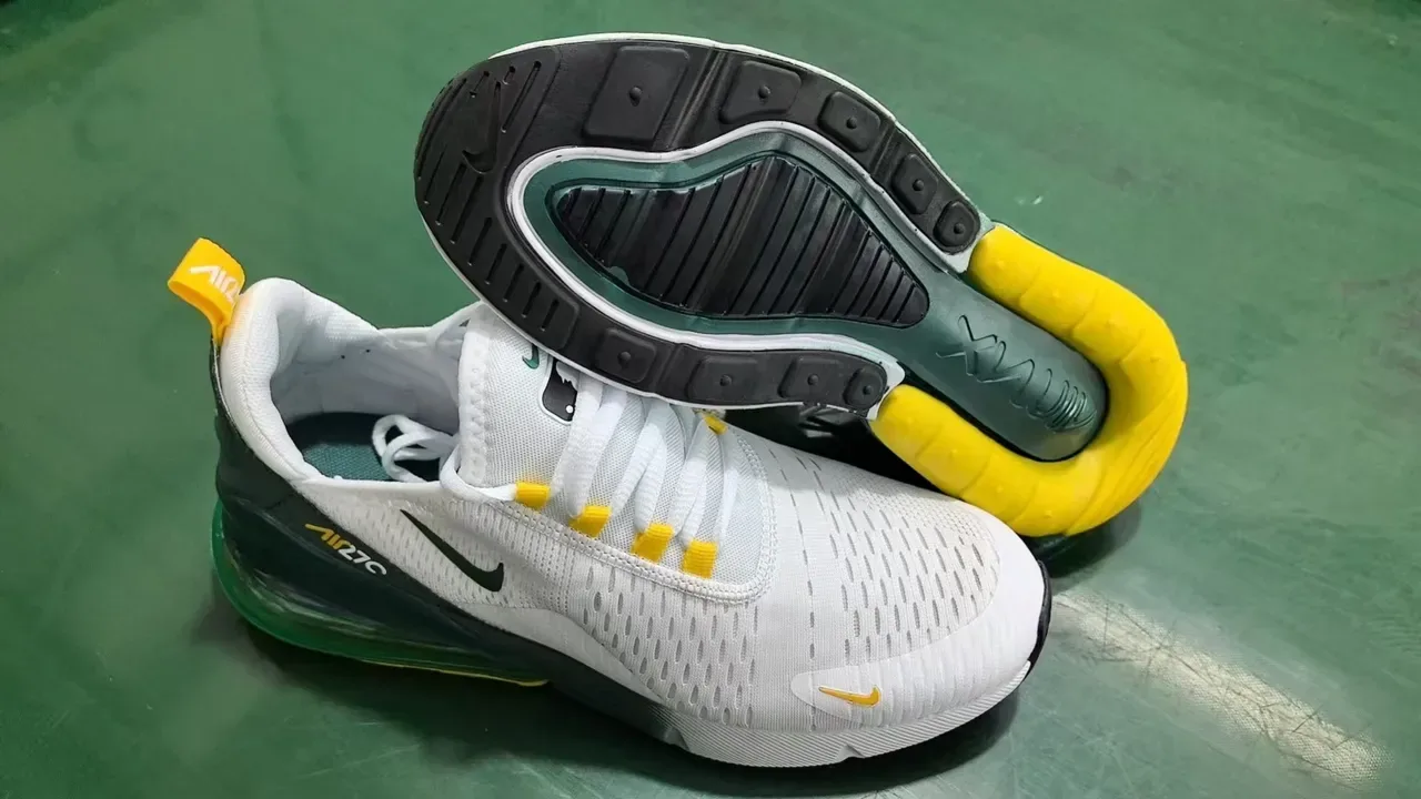 Nike Air Max 270 白绿黄生活休闲鞋 3