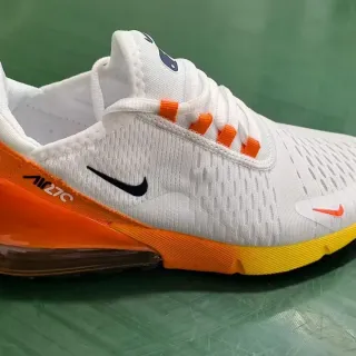 Nike Air Max 270 White Orange Yellow Running Shoes