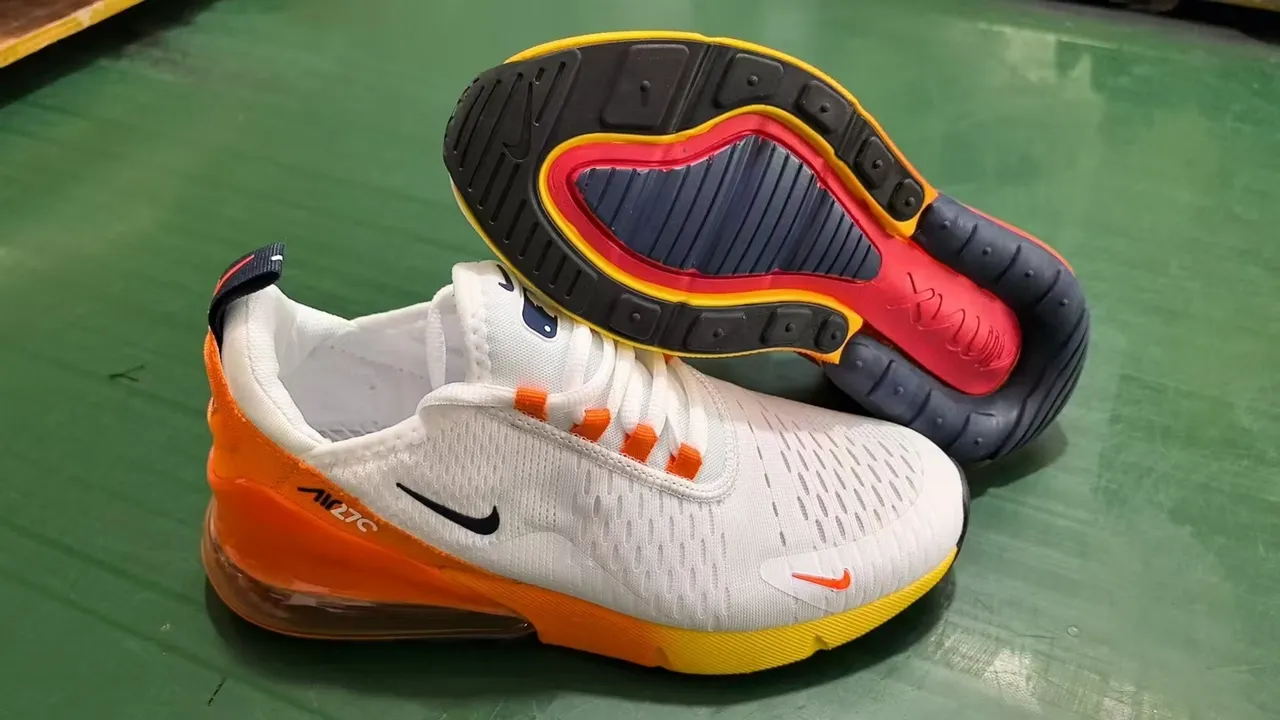 Nike Air Max 270 白色橙色黄色跑鞋 2