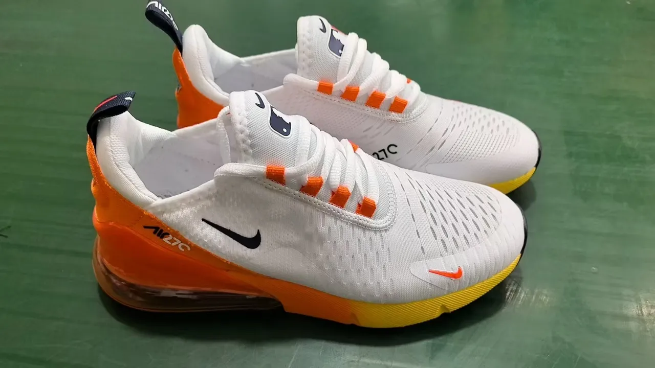 Nike Air Max 270 白色橙色黄色跑鞋 3