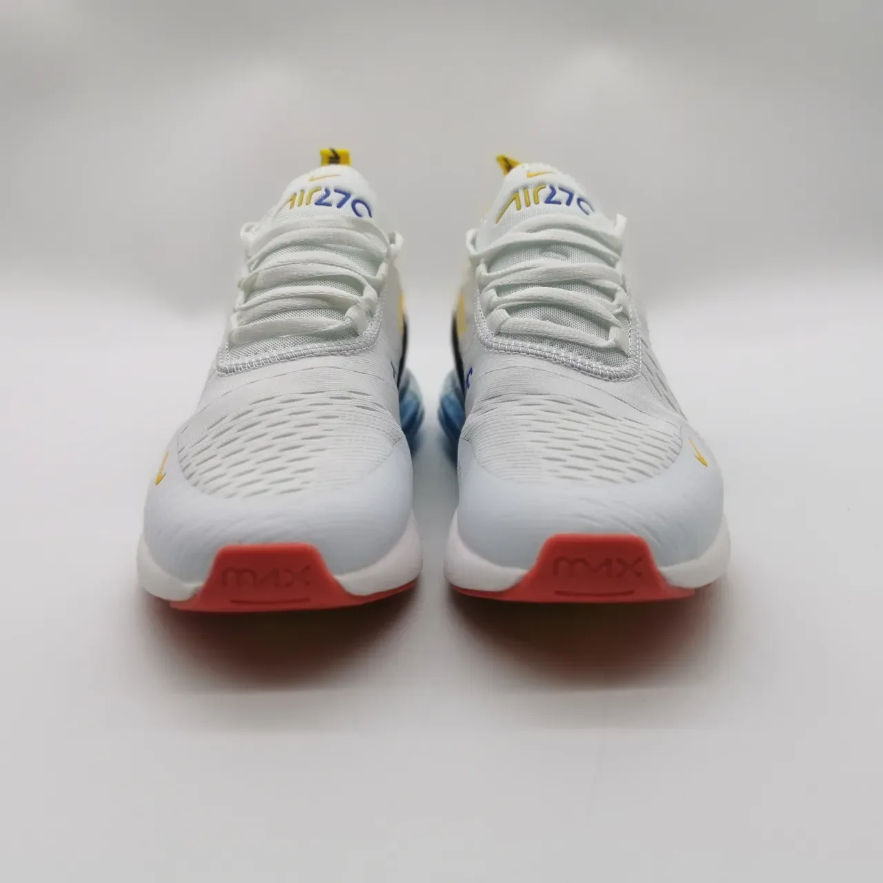 Nike Air Max 270 White Yellow Blue Gradient Lifestyle Sneakers 2