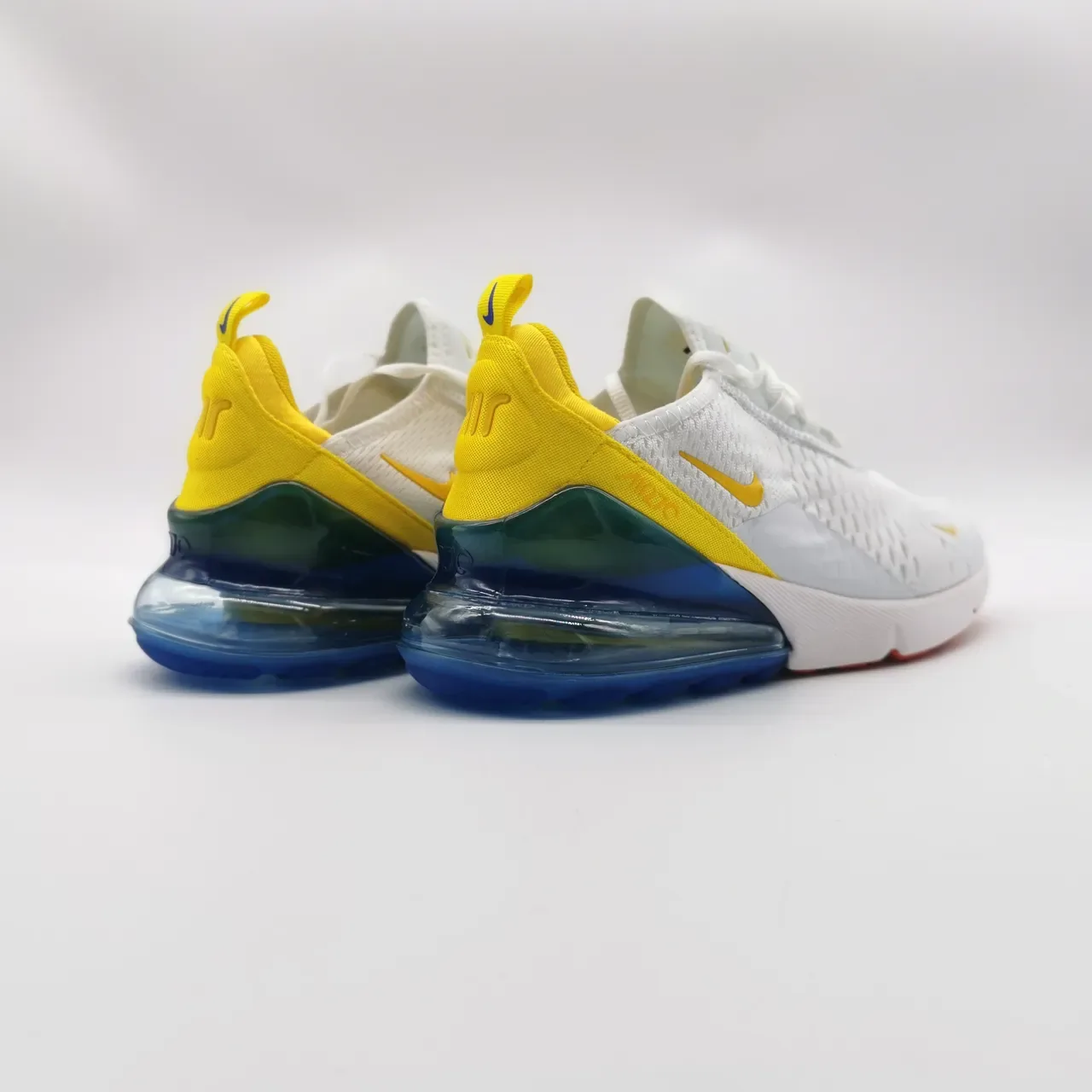 Nike Air Max 270 White Yellow Blue Gradient Lifestyle Sneakers 4