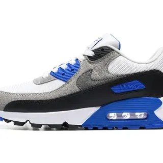Nike Air Max 90 أبيض رمادي أسود أزرق أحذية أسلوب حياة
