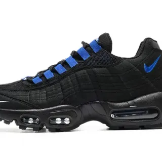 Nike Air Max 95 أسود وأزرق ملكي حذاء لايف ستايل