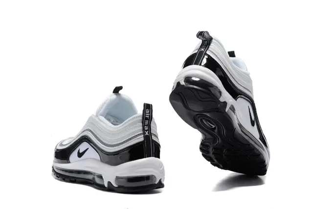 Nike Air Max 97 Blanc Noir Patent Lifestyle Sneakers 2
