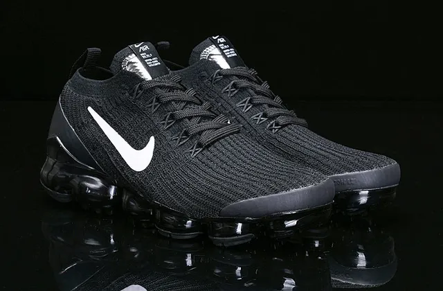 Nike Air VaporMax Black White Running Shoes 14