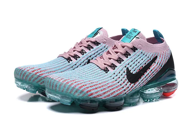 Nike Air VaporMax Knit Pink Blue tênis de corrida 7