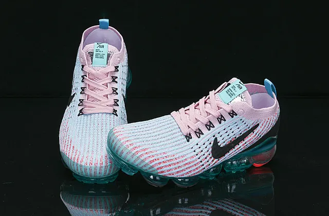 Nike Air VaporMax Knit Pink Blue tênis de corrida 10