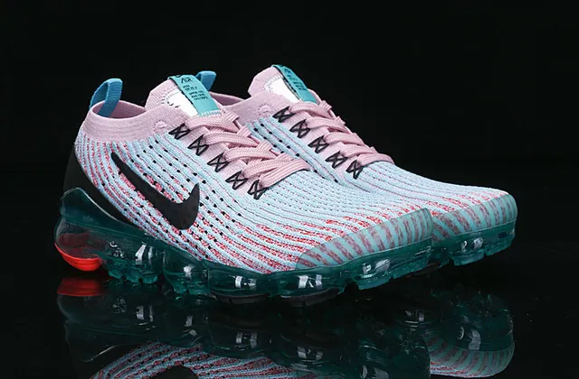 Nike Air VaporMax Knit Pink Blue tênis de corrida 15
