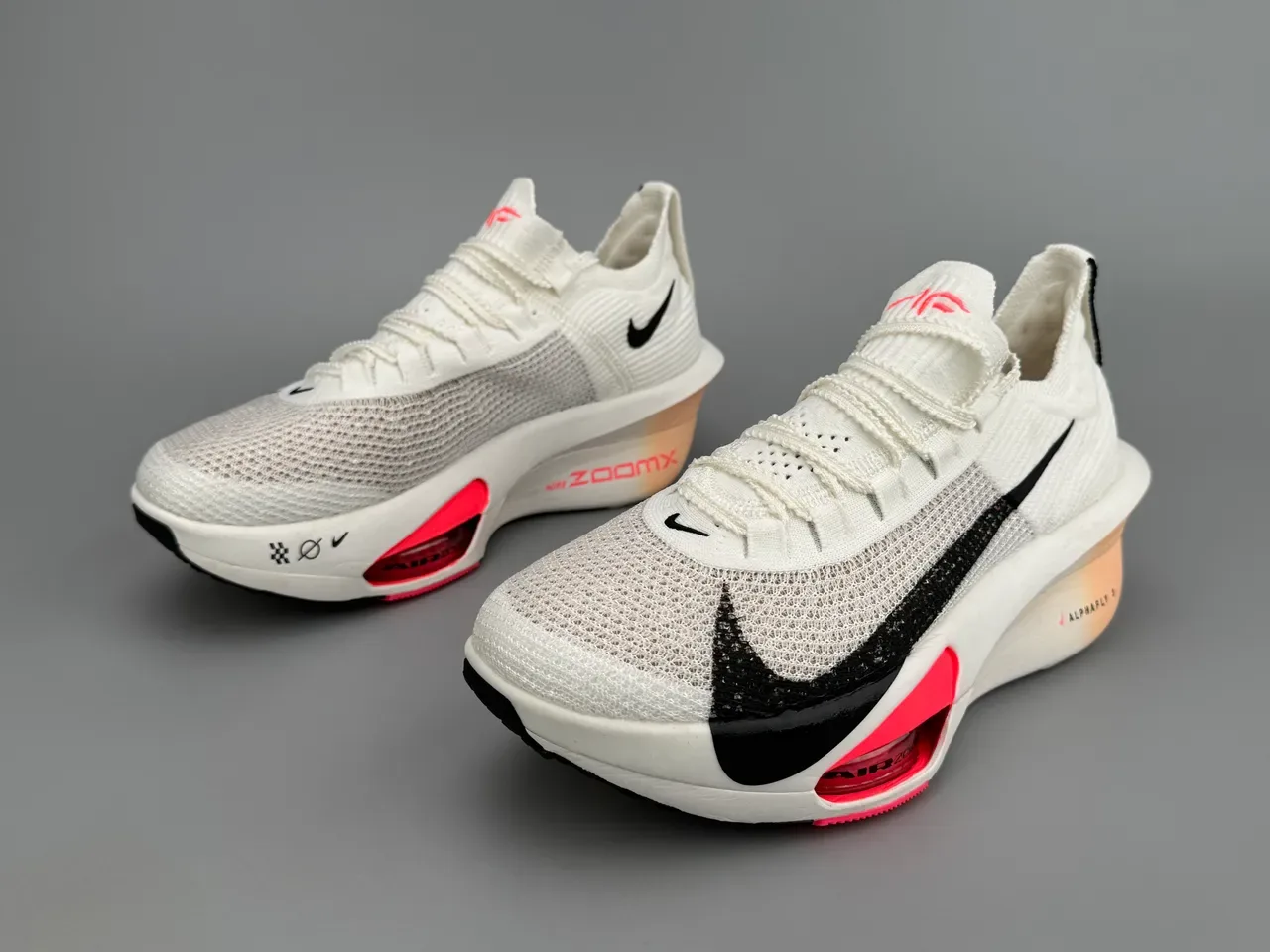 Nike Air Zoom Alphafly 3 सफेद काला गुलाबी रनिंग जूते 9