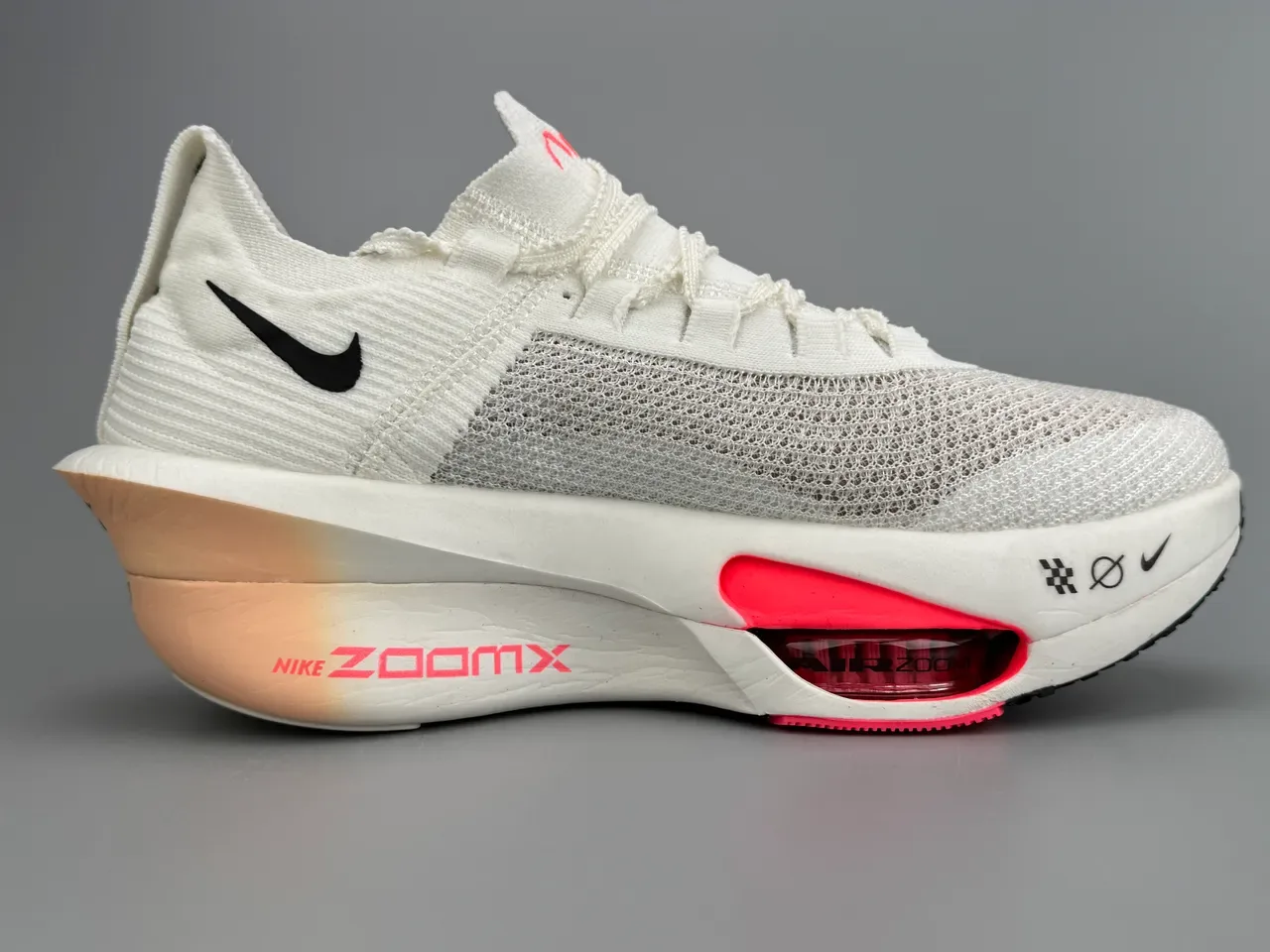 Nike Air Zoom Alphafly 3 सफेद काला गुलाबी रनिंग जूते 10