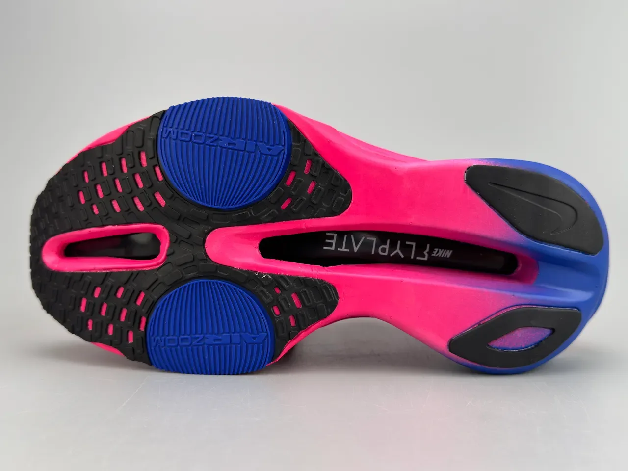 Nike Air Zoom Alphafly Chaussures de Running Haut en Tricot Rose Bleu Unité Visible 8