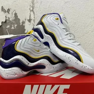 Nike Air Zoom Flight 95 أبيض بنفسجي أصفر حذاء أسلوب حياتي