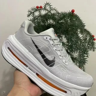 Nike Air Zoom Pegasus ग्रे ऑरेंज इंजीनियर मेश अपर पूर्ण लंबाई दृश्यमान इकाई रनिंग शूज