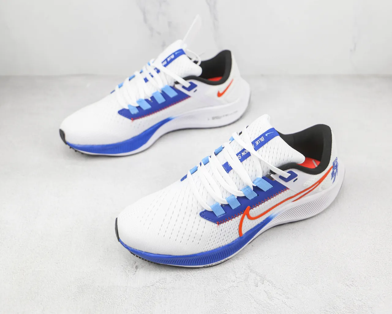Nike Air Zoom Pegasus White Blue Orange Running Shoes 4