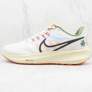 Nike Air Zoom Pegasus सफेद नारंगी इंजीनियर मेश अपर स्पेकल्ड फोम मिडसोल रनिंग शूज