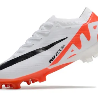 Nike Air Zoom White Orange Black Firm-Ground Soccer Shoes