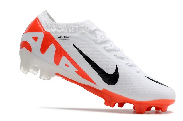 Nike Air Zoom সাদা কমলা কালো ফার্ম-গ্রাউন্ড সকার জুতো 3