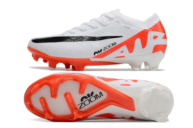 Nike Air Zoom সাদা কমলা কালো ফার্ম-গ্রাউন্ড সকার জুতো 7