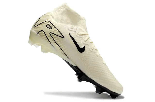 Nike 米色 黑色 高帮 针织鞋面 Swoosh 硬地 足球鞋 2