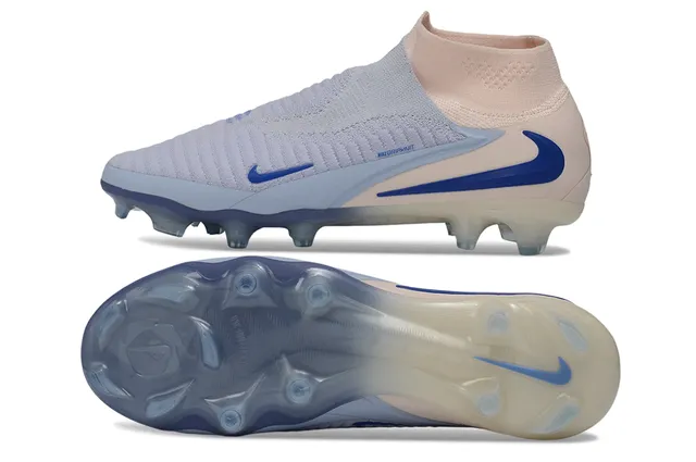 Nike Beige Bleu Ajustement chaussette Haut en tricot Col bas Terrain ferme Chaussures de football 6