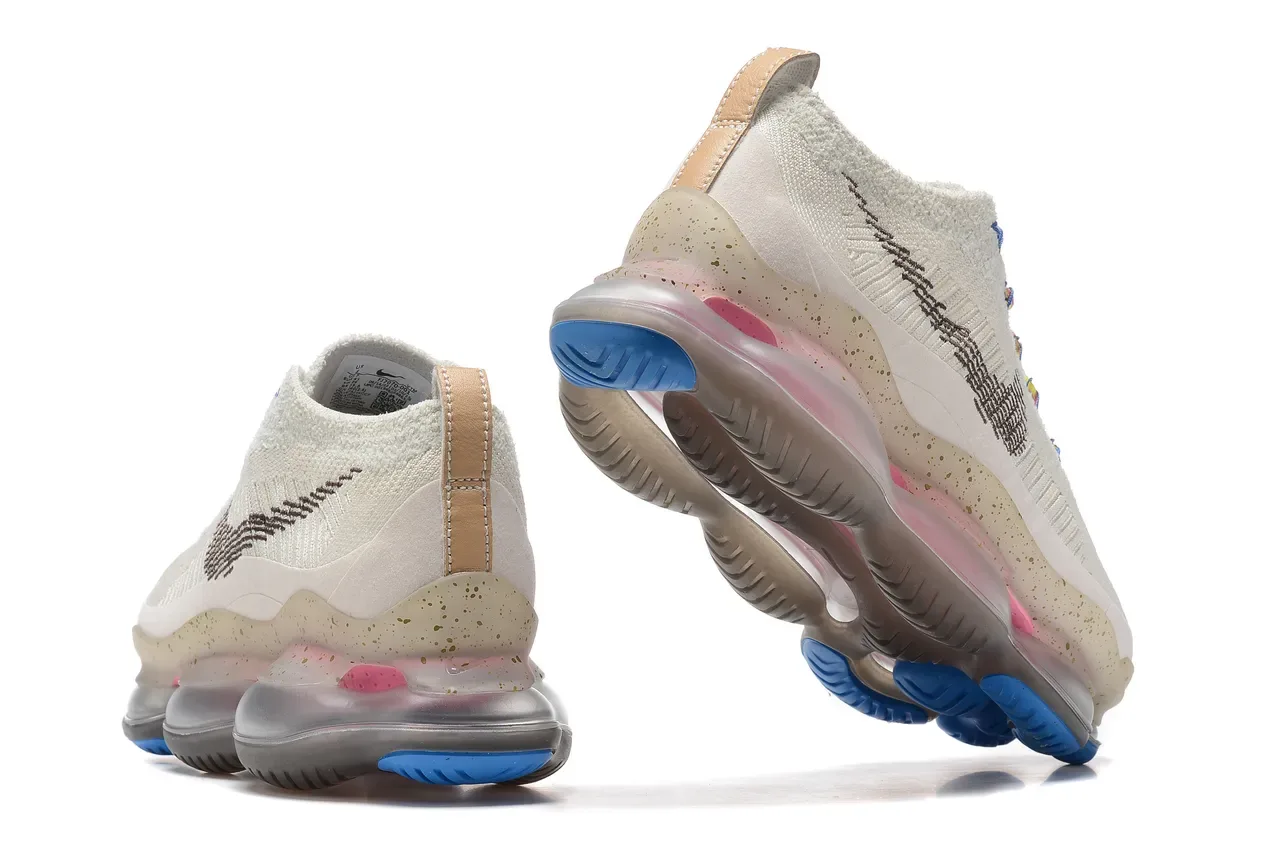 Nike Beige Multicolor Knit Upper Translucent Speckled Midsole Lifestyle Sneakers 2