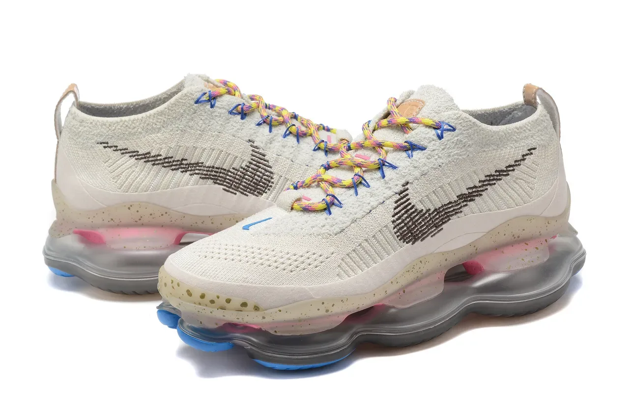 Nike Beige Multicolor Knit Upper Translucent Speckled Midsole Lifestyle Sneakers 5