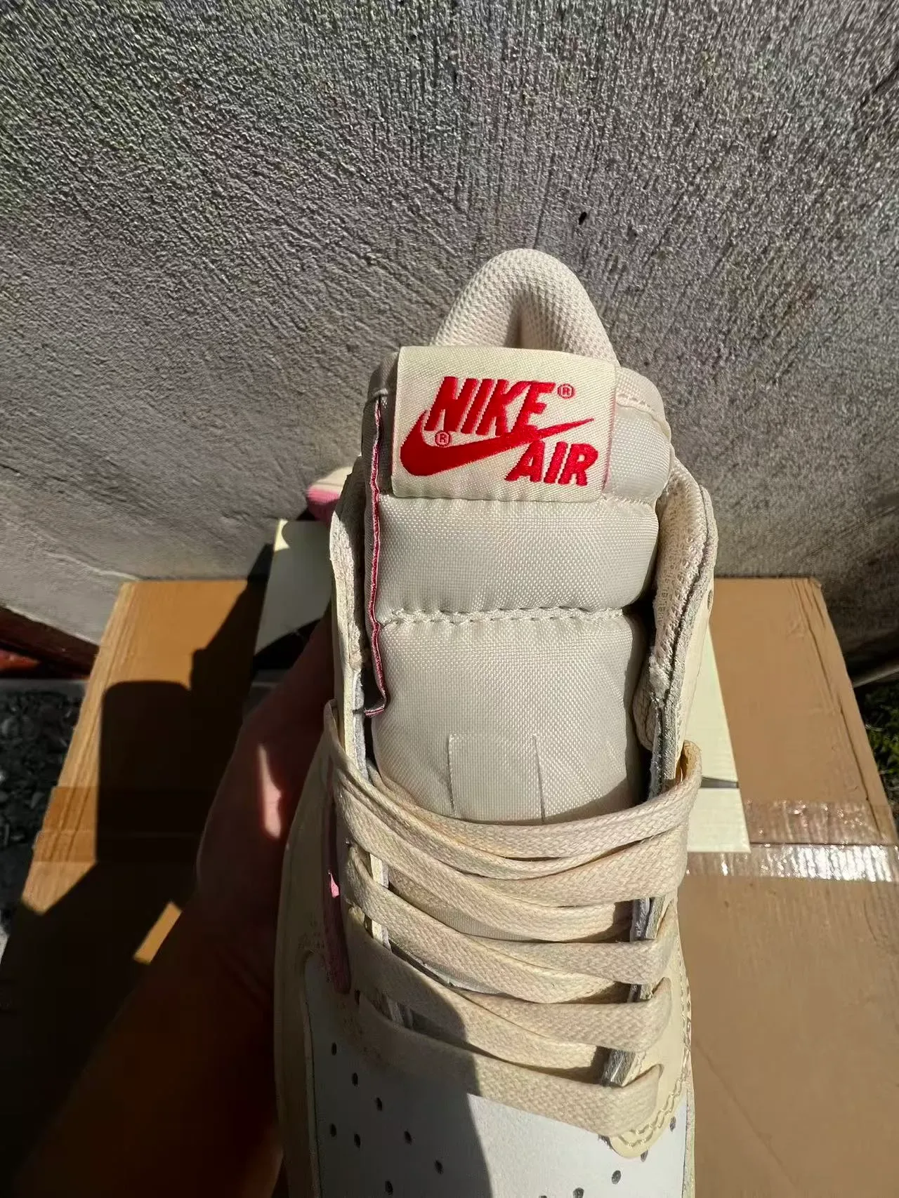 Nike Sneakers Lifestyle Beige et Rose, Cuir, Basses 4
