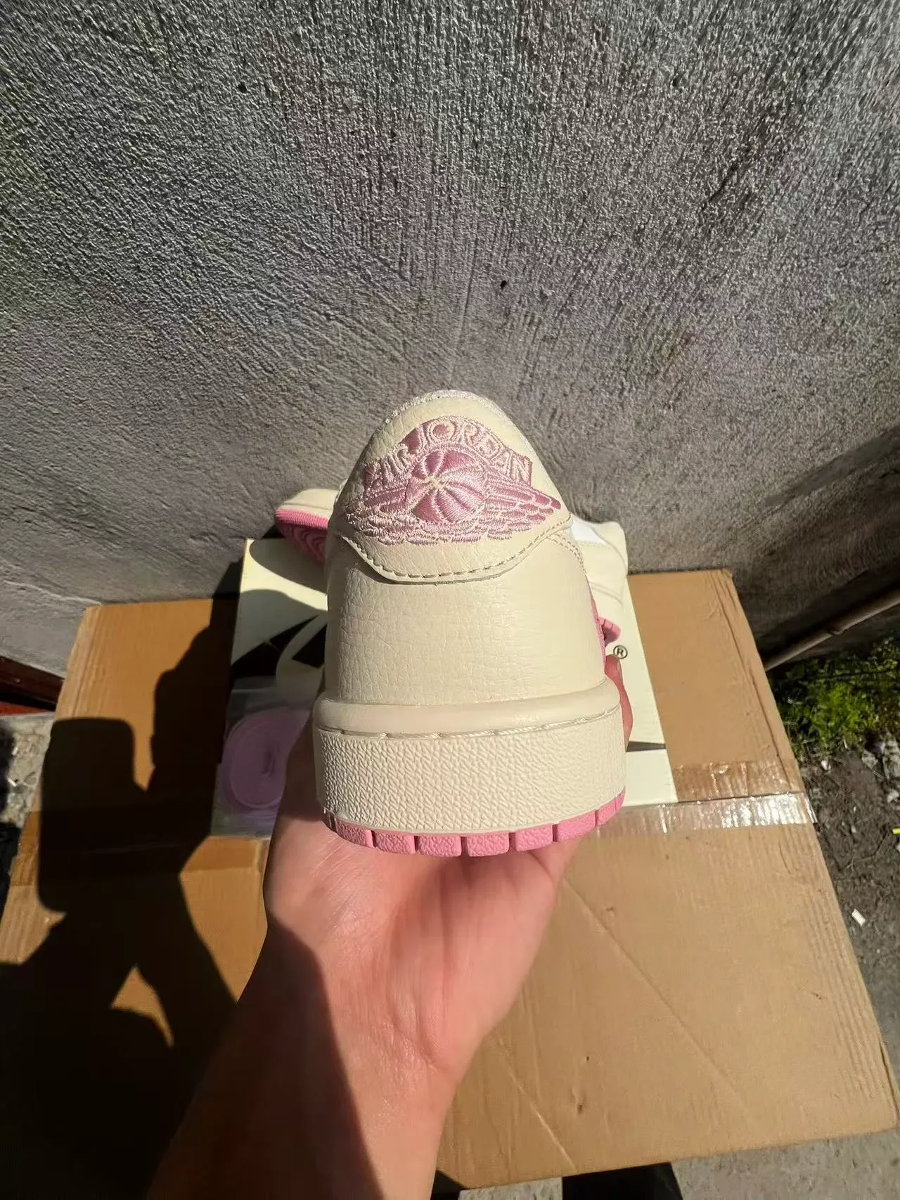 Nike Sneakers Lifestyle Beige et Rose, Cuir, Basses 8