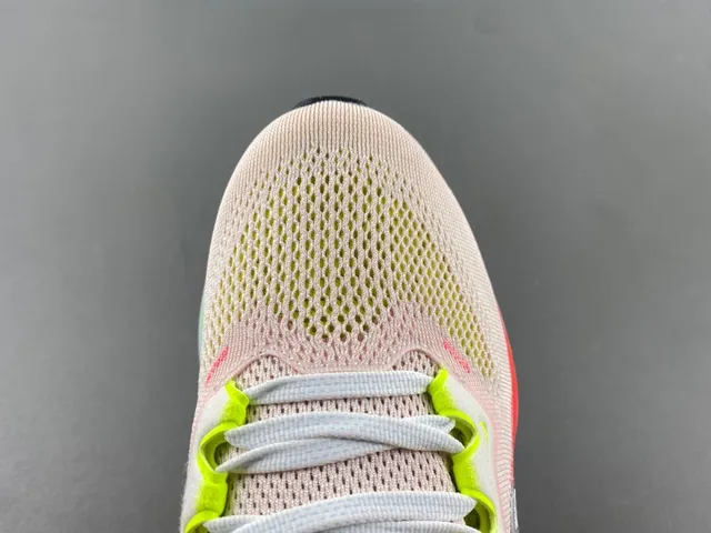 Nike Bege Vermelho Parte Superior Tricot Ingeniéril Unidade Air Zoom Visível Comprimento Total Tênis de Corrida 6