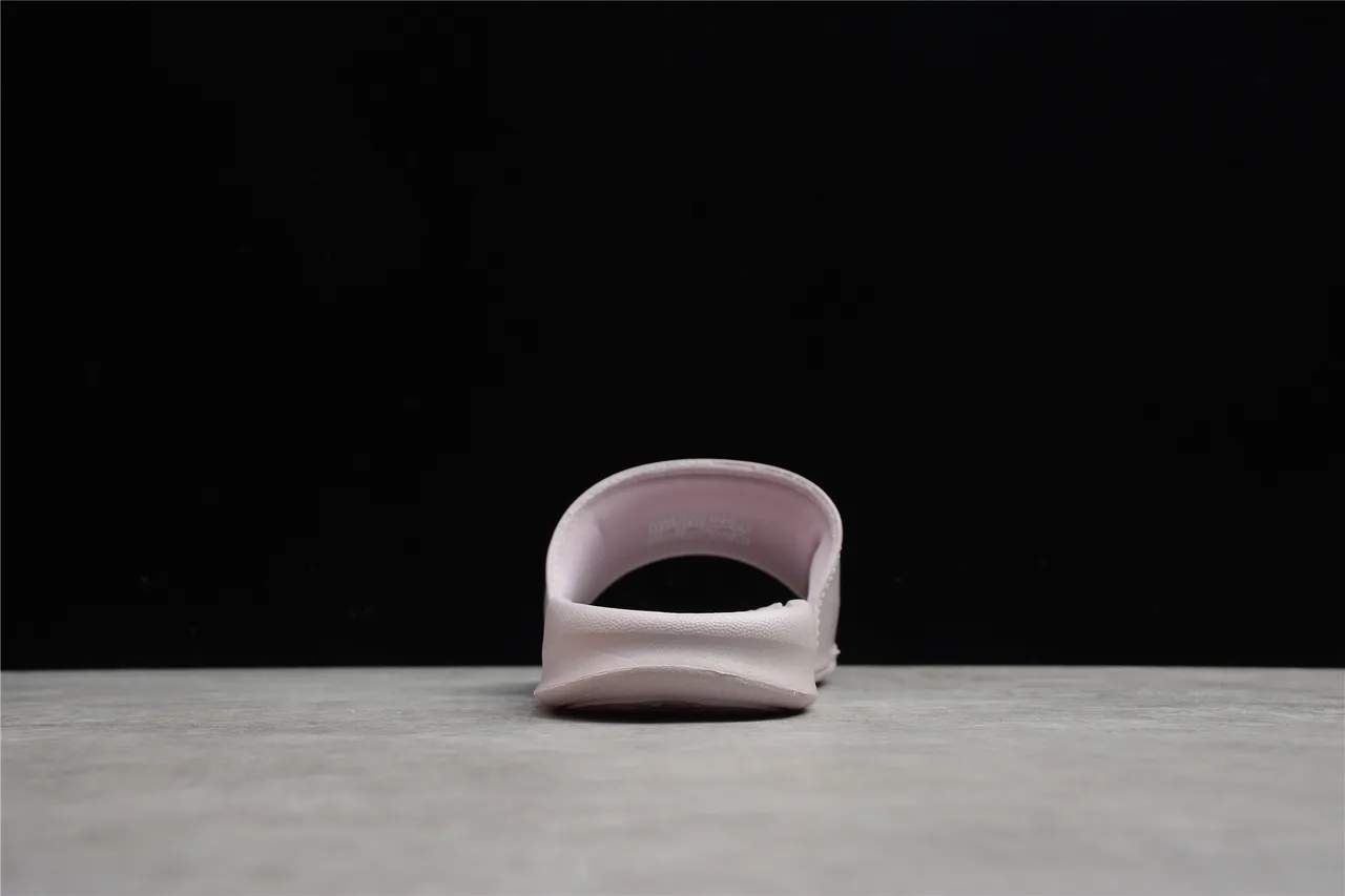 Nike Benassi Pink Silver Single-Strap Slide Molded Footbed Slippers 7