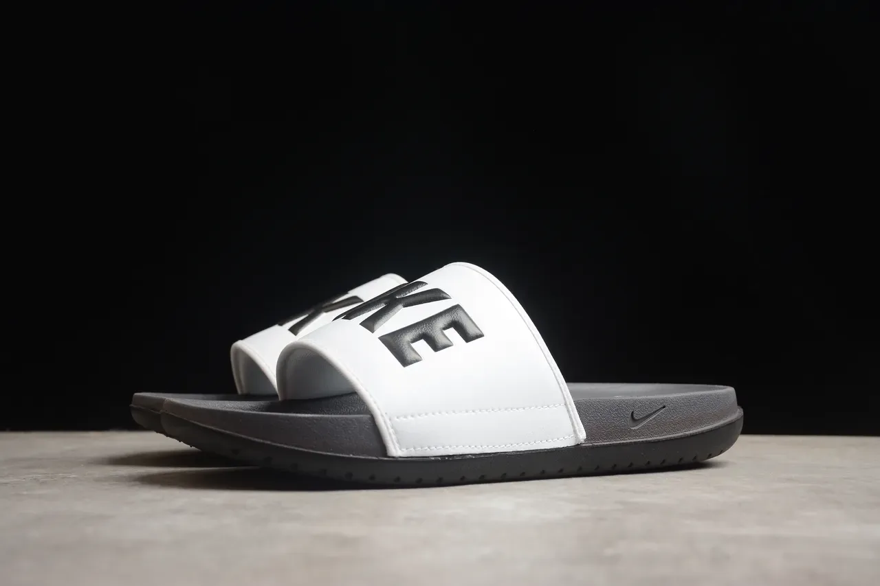 Nike Benassi Slide White and Gray Slippers 13