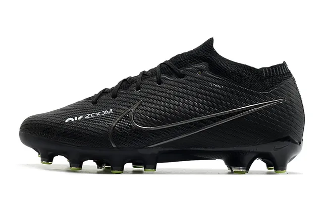 Nike 黑色绿色针织袜领上部 纹理合成材料覆盖 钉地足球鞋 8
