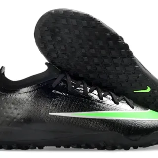 Nike Noir Vert Low-Cut Atomknit Upper Turf Chaussures de Football