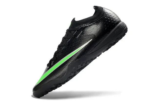 نايك أسود أخضر low-cut atomknit upper تراف أحذية كرة القدم 3