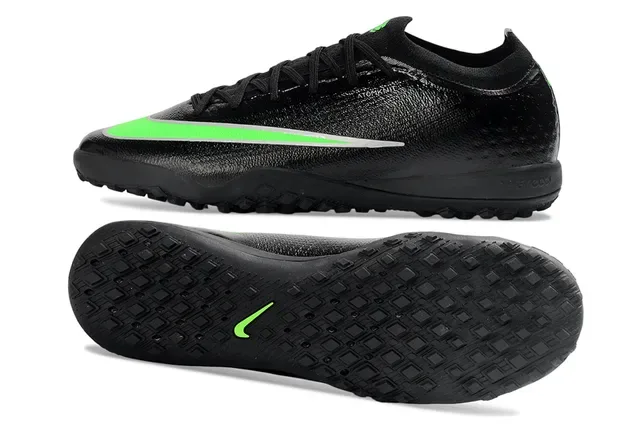 نايك أسود أخضر low-cut atomknit upper تراف أحذية كرة القدم 6