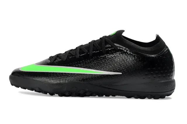 نايك أسود أخضر low-cut atomknit upper تراف أحذية كرة القدم 7