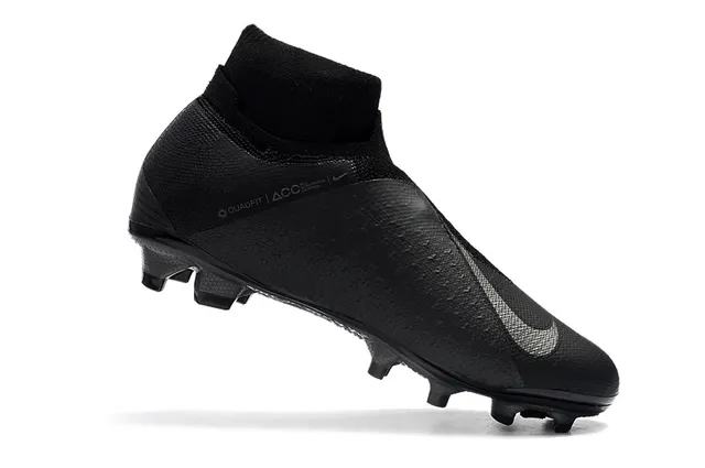 Nike Black High-Cut Sock-Fit Collar Textured Synthetic Upper Firm-Ground Soccer Shoes 3