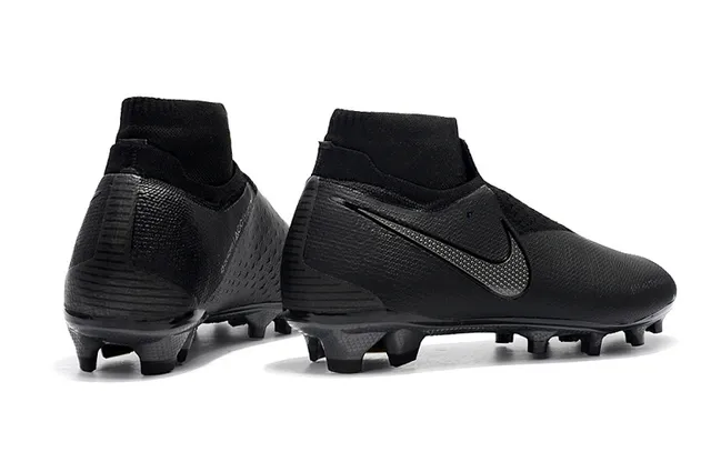 Nike Black High-Cut Sock-Fit Collar Textured Synthetic Upper Firm-Ground Soccer Shoes 10