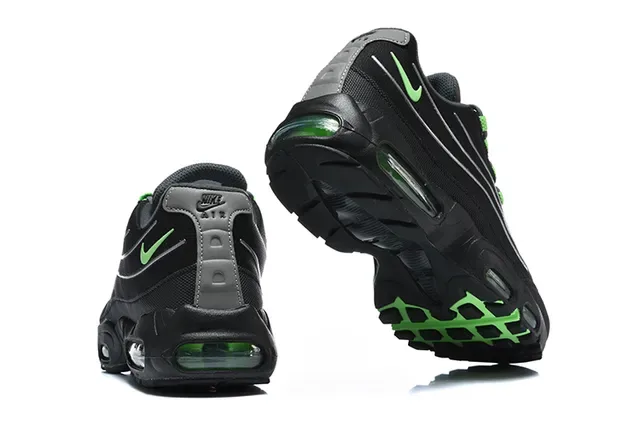 Nike Black Silver Layered Mesh And Synthetic Upper Metallic Panel Lifestyle Sneakers 3