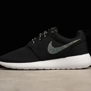 نيكي أسود أبيض نسيج علوي مزين برينستون Swoosh أحذية أسلوب حياة