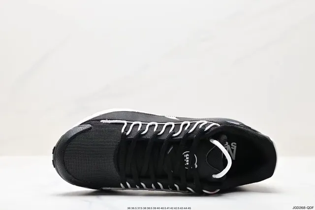 Nike Black White Mesh Upper Visible Air Unit Lifestyle Sneakers 8