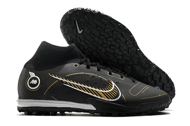 Nike Azul Laranja Colar de meias Sola translúcida Sapatos de futebol turf 13