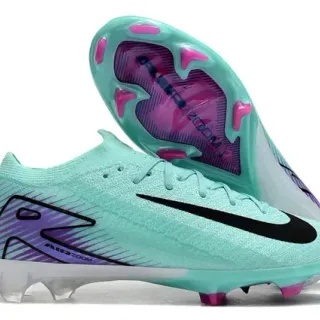 Nike Zapatillas de fútbol Azul y Morado Low-Cut Knit Upper Dynamic Graphic Overlay Para terreno firme