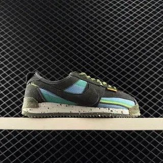 Nike Cortez أسود متعدد الألوان خطوط Lifestyle Sneakers