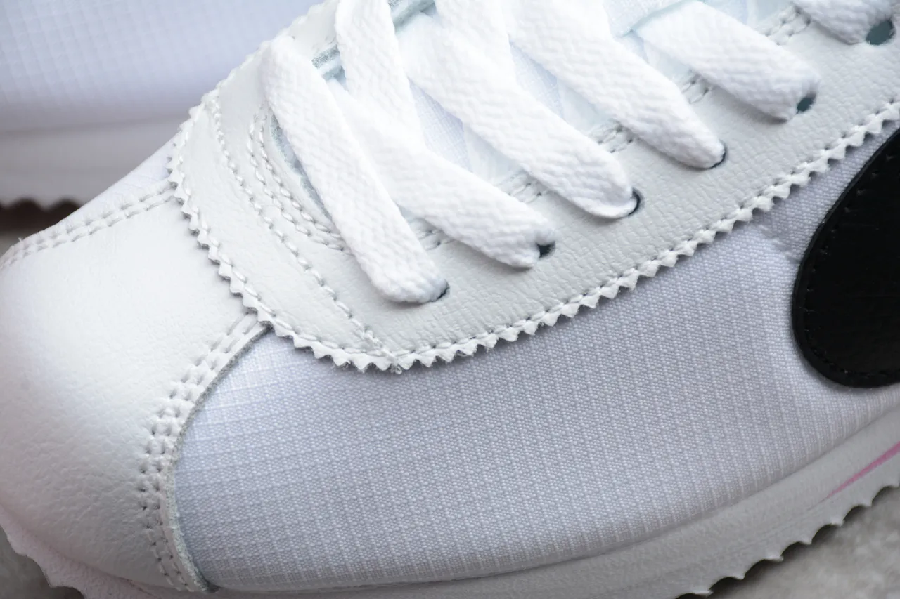 Nike Cortez White Black Pink Lifestyle Sneakers 10